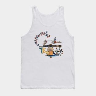 WEIRD MEDIEVAL BESTIARY WAR Between Dog and Killer Rabbit on the Dragon Tank Top